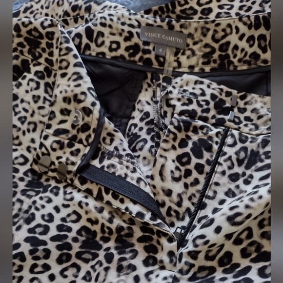 Vince Camuto high waist wide leg pants leopard print - Size 4 - Picture 4 of 8
